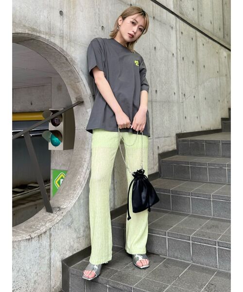 MURUA（ムルーア）の「ラメニットボールチェーンショルダーバッグ（ショルダーバッグ・レディース・グレー/ブラック/オレンジ/シルバー・FREE）」の10枚目の写真