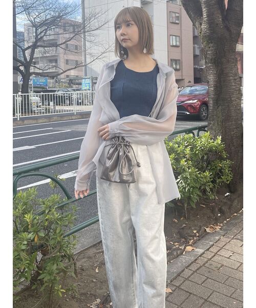 MURUA（ムルーア）の「ラメニットボールチェーンショルダーバッグ（ショルダーバッグ・レディース・グレー/ブラック/オレンジ/シルバー・FREE）」の17枚目の写真