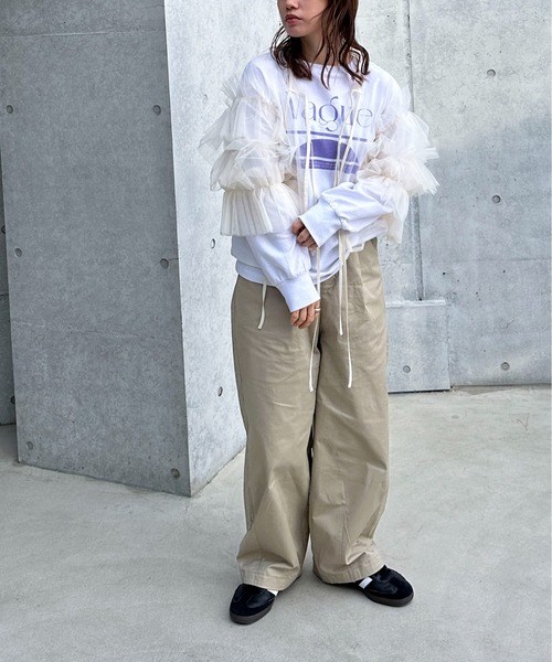 feepur（フェピュール）の「ベルテッドカーブチノパン（チノパンツ・レディース・ベージュ/ブラック・SMALL/MEDIUM）」の21枚目の写真