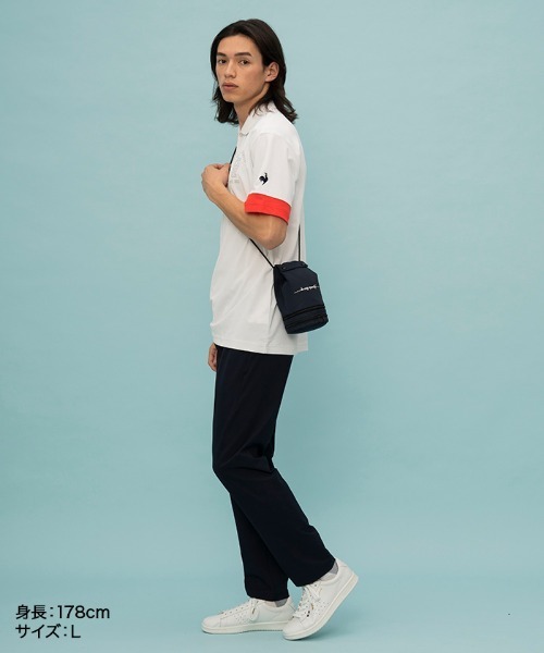 le coq sportif（ルコックスポルティフ）の「ポケッタブルミニショルダーバッグ（ショルダーバッグ・メンズ・ネイビー/レッド/ホワイト・F）」の11枚目の写真