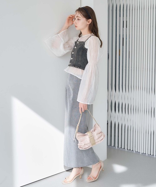 archives（アルシーヴ）の「リンクルシアー2wayブラウス（シャツ/ブラウス・レディース・オフホワイト/グレー/ベージュ・MEDIUM）」の11枚目の写真