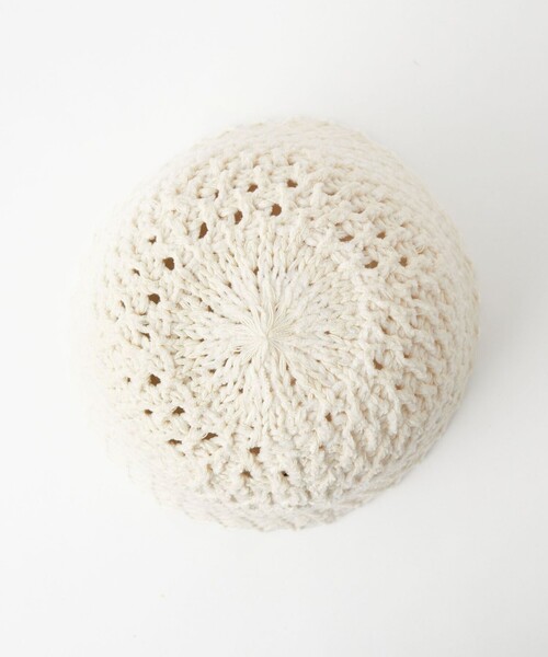 green label relaxing（グリーンレーベルリラクシング）の「レースアミクロシェ ハット（ハット・レディース・オフホワイト/ブラック・FREE）」の15枚目の写真