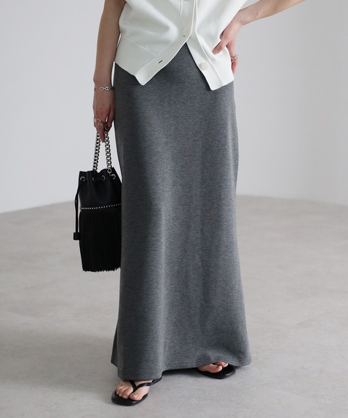 Bonjour Sagan（ボンジュールサガン）の「ダンボールフレアロングスカート（スカート・レディース・ライトグレー/ブラック/チャコールグレー・FREE）」の9枚目の写真