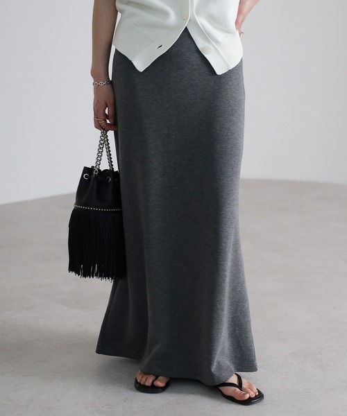 Bonjour Sagan（ボンジュールサガン）の「ダンボールフレアロングスカート（スカート・レディース・ライトグレー/ブラック/チャコールグレー・FREE）」の10枚目の写真