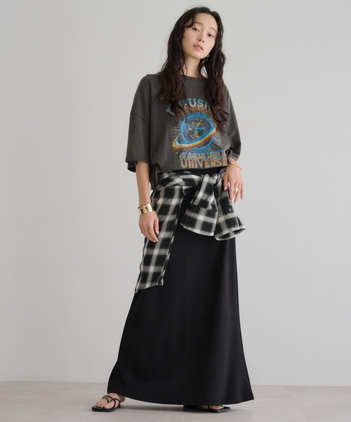 Bonjour Sagan（ボンジュールサガン）の「ダンボールフレアロングスカート（スカート・レディース・ライトグレー/ブラック/チャコールグレー・FREE）」の19枚目の写真