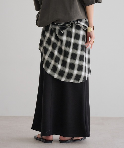 Bonjour Sagan（ボンジュールサガン）の「ダンボールフレアロングスカート（スカート・レディース・ライトグレー/ブラック/チャコールグレー・FREE）」の22枚目の写真