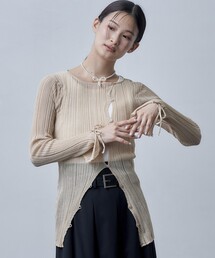 Firsthand | Firsthand/ファーストハンド シアーアシメスリットニット / シアーニット(ニット/セーター)