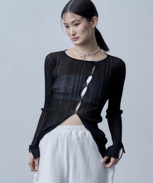 Firsthand | Firsthand/ファーストハンド シアーアシメスリットニット / シアーニット(ニット/セーター)