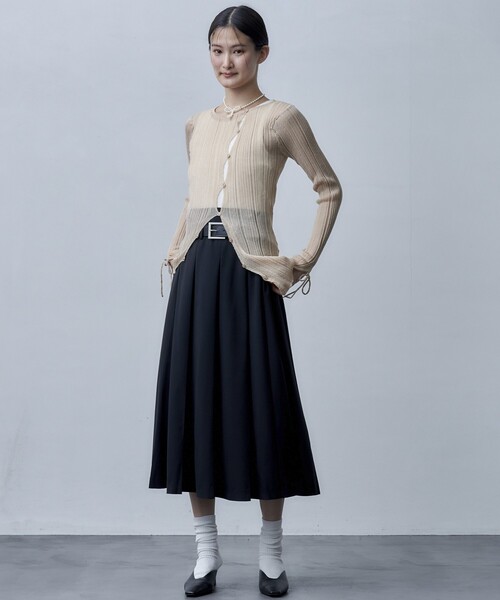 Firsthand(ファーストハンド)の「Firsthand/ファーストハンド シアーアシメスリットニット / シアーニット(ニット/セーター・レディース・ベージュ/ホワイト/ブラック・FREE)」の12枚目の写真