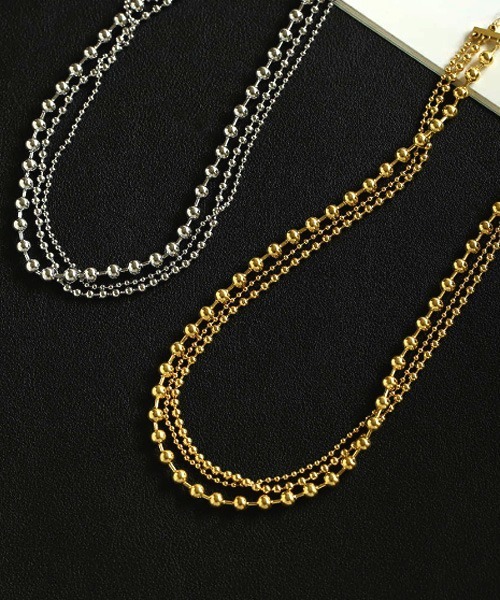 VIBGYOR Women（ヴィブジョー　ウィメン）の「【resonance】ボールチェーン ネックレス【サージカルステンレス316L/K18コーティング】（ネックレス・レディース・シルバー/ゴールド・FREE）」の8枚目の写真