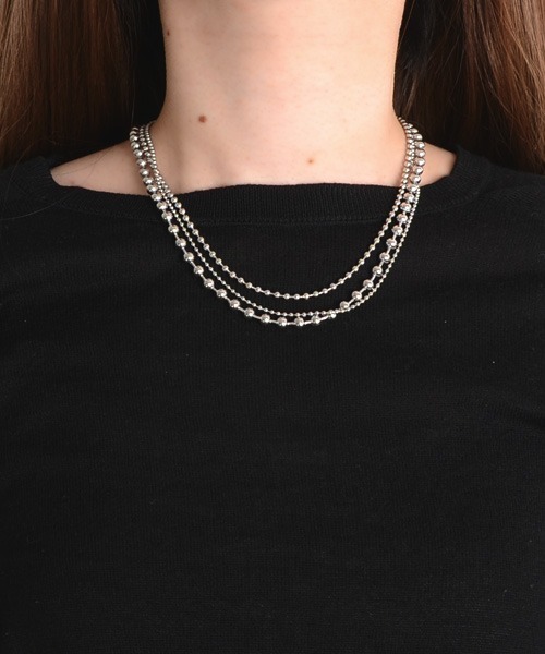 VIBGYOR Women（ヴィブジョー　ウィメン）の「【resonance】ボールチェーン ネックレス【サージカルステンレス316L/K18コーティング】（ネックレス・レディース・シルバー/ゴールド・FREE）」の7枚目の写真