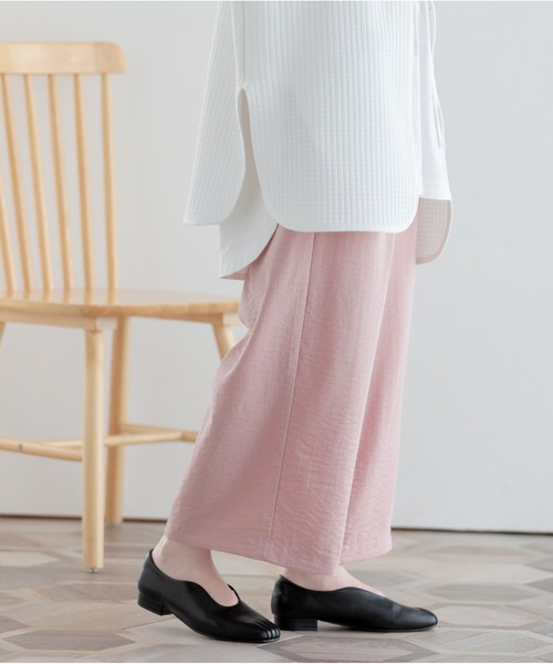 SUNFLOWER EIGHT(サンフラワーエイト)の「冷感ワイドパンツ/セットアップ対応(その他パンツ・レディース・ブルー/ネイビー/ベージュ/ミント/ブラック/ピンク/カーキ・M-Short/M-Long/L-Short/L-Long/XL-Short/XL-Long)」の16枚目の写真
