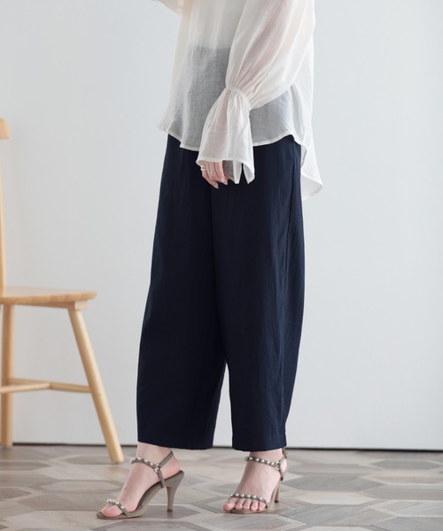 SUNFLOWER EIGHT(サンフラワーエイト)の「冷感ワイドパンツ/セットアップ対応(その他パンツ・レディース・ブルー/ネイビー/ベージュ/ミント/ブラック/ピンク/カーキ・M-Short/M-Long/L-Short/L-Long/XL-Short/XL-Long)」の19枚目の写真