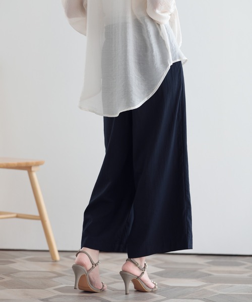 SUNFLOWER EIGHT(サンフラワーエイト)の「冷感ワイドパンツ/セットアップ対応(その他パンツ・レディース・ブルー/ネイビー/ベージュ/ミント/ブラック/ピンク/カーキ・M-Short/M-Long/L-Short/L-Long/XL-Short/XL-Long)」の20枚目の写真