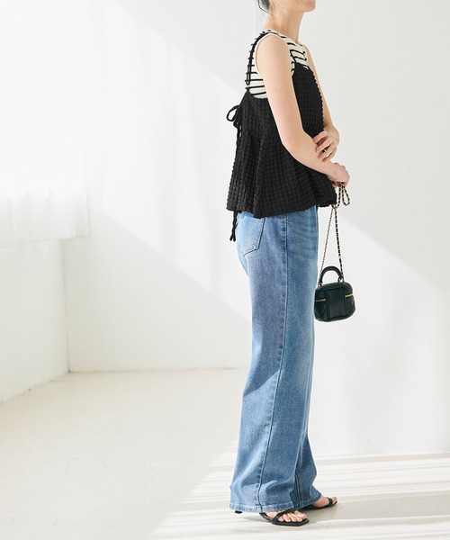 coca（coca）（コカ）の「ぽこぽこバックリボンキャミソールビスチェ