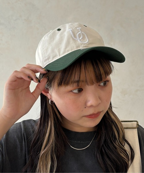 UNIVERSAL OVERALL(ユニバーサルオーバーオール)の「ロゴデザインツイルキャップ(キャップ・レディース・ブルー/アイボリー/グリーン/ネイビー・FREE)」の1枚目の写真