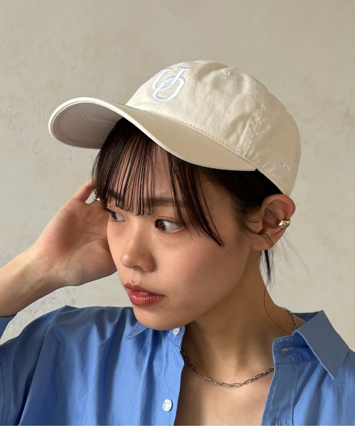 UNIVERSAL OVERALL(ユニバーサルオーバーオール)の「ロゴデザインツイルキャップ(キャップ・レディース・ブルー/アイボリー/グリーン/ネイビー・FREE)」の2枚目の写真