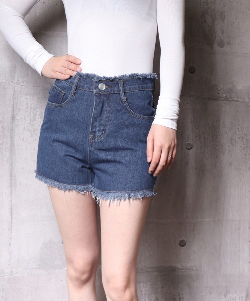 セール】デニムショートパンツ レディース 短パン（デニムパンツ
