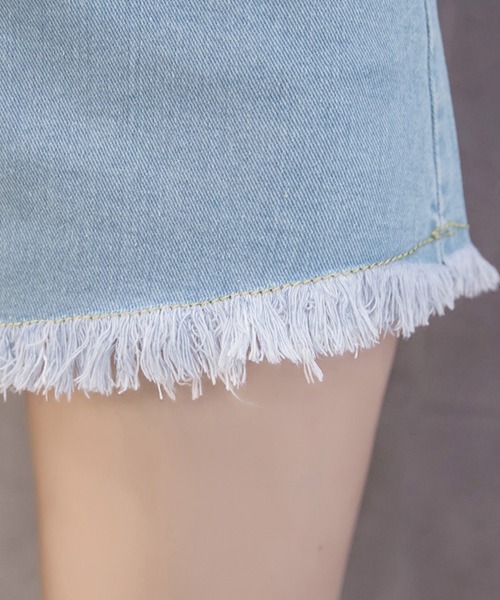 Miniministore(ミニミニストア)の「デニムショートパンツ レディース 短パン(デニムパンツ・レディース・サックスブルー/ブラック/ホワイト/インディゴブルー・M/L/XXL/XL)」の19枚目の写真
