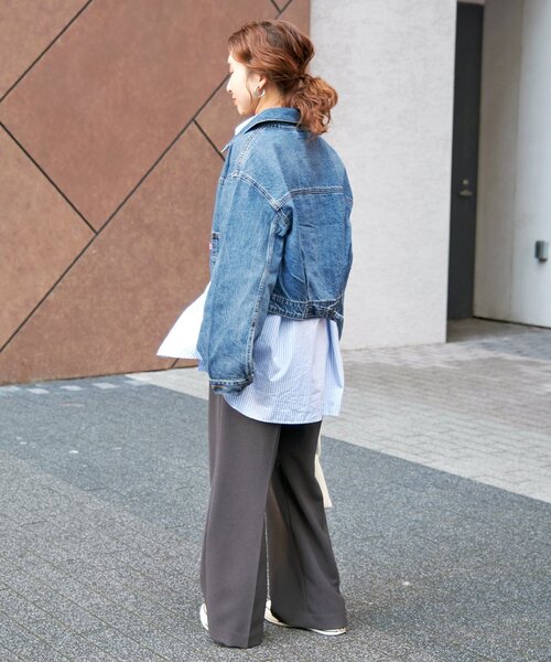 Levi's(リーバイス)の「【LEVI'S/リーバイス】 TAILORED 90S TRUCKER(デニムジャケット・レディース・ブルー・SMALL)」の6枚目の写真