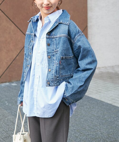Levi's(リーバイス)の「【LEVI'S/リーバイス】 TAILORED 90S TRUCKER(デニムジャケット・レディース・ブルー・SMALL)」の9枚目の写真