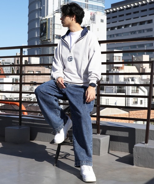 ワイドBIGデニムパンツ　ブルー 8(eight)（エイト）の「ワイドデニムパンツ（デニムパンツ