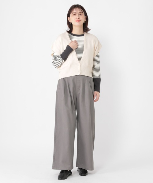 studio CLIP（スタディオクリップ）の「《days》5ゲージメランジベスト（ベスト・レディース・モカ/ブルー/オフホワイト・FREE）」の19枚目の写真