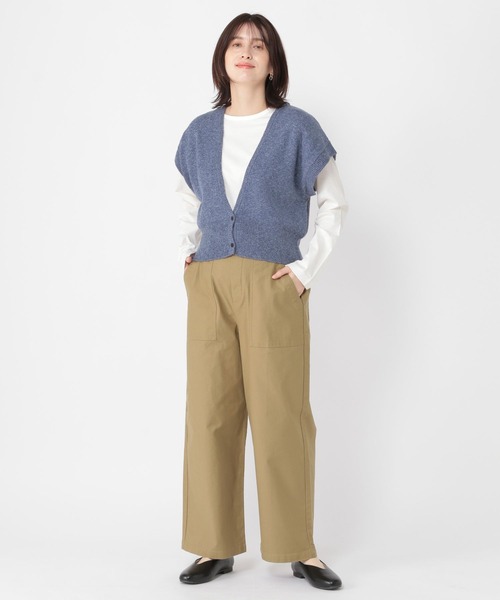 studio CLIP（スタディオクリップ）の「《days》5ゲージメランジベスト（ベスト・レディース・モカ/ブルー/オフホワイト・FREE）」の17枚目の写真