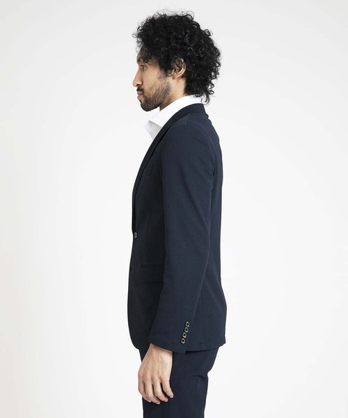 MICHEL KLEIN HOMME   （ミッシェルクランオム）の「ジャージテーラードジャケット セットアップ（テーラードジャケット・メンズ・ネイビー/グレー・MEDIUM/LARGE/X-LARGE）」の7枚目の写真