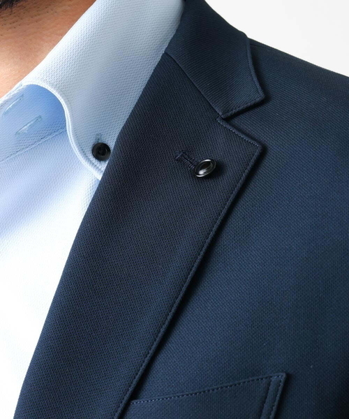 MICHEL KLEIN HOMME   （ミッシェルクランオム）の「ジャージテーラードジャケット セットアップ（テーラードジャケット・メンズ・ネイビー/グレー・MEDIUM/LARGE/X-LARGE）」の11枚目の写真