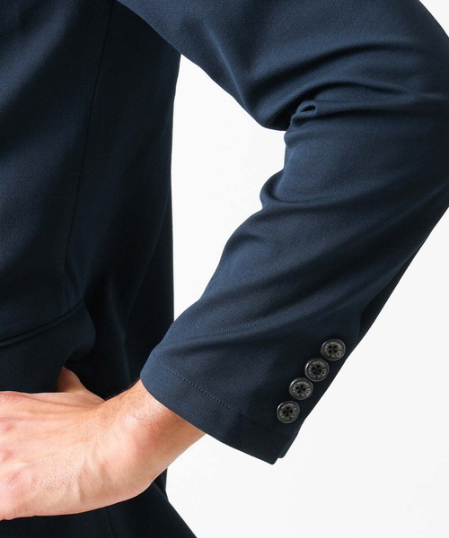 MICHEL KLEIN HOMME   （ミッシェルクランオム）の「ジャージテーラードジャケット セットアップ（テーラードジャケット・メンズ・ネイビー/グレー・MEDIUM/LARGE/X-LARGE）」の13枚目の写真