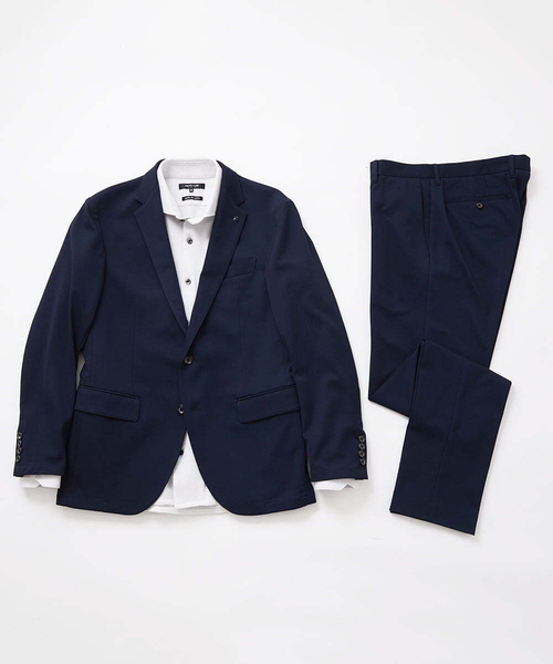 MICHEL KLEIN HOMME   （ミッシェルクランオム）の「ジャージテーラードジャケット セットアップ（テーラードジャケット・メンズ・ネイビー/グレー・MEDIUM/LARGE/X-LARGE）」の17枚目の写真