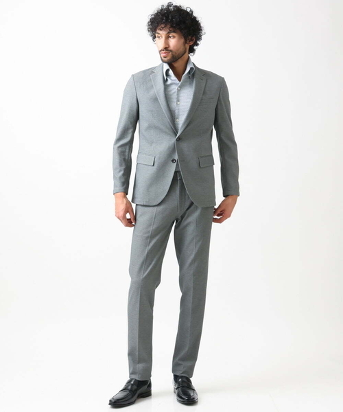 MICHEL KLEIN HOMME   （ミッシェルクランオム）の「ジャージテーラードジャケット セットアップ（テーラードジャケット・メンズ・ネイビー/グレー・MEDIUM/LARGE/X-LARGE）」の19枚目の写真