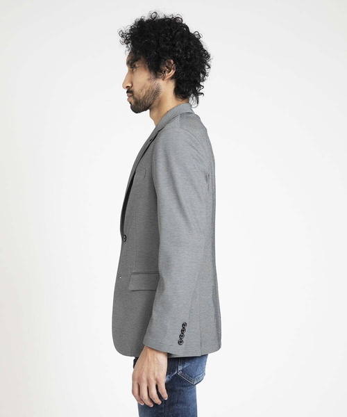 MICHEL KLEIN HOMME   （ミッシェルクランオム）の「ジャージテーラードジャケット セットアップ（テーラードジャケット・メンズ・ネイビー/グレー・MEDIUM/LARGE/X-LARGE）」の20枚目の写真