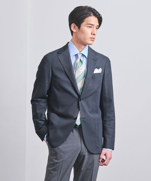 ユナイテッドアローズ　カラミ 2ボタンジャケット　グレー　Sサイズ UNITED ARROWS LTD. OUTLET｜カラミ 2ボタン ジャケット