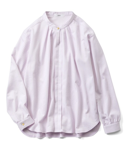 IEDIT（イディット）の「ＩＥＤＩＴ　きちんとシャツ見えして伸びやかな抗菌防臭美ノビストライプシャツブラウス（シャツ/ブラウス・レディース・ネイビー/ベージュ/ピンク系その他・MEDIUM/LARGE/X-LARGE/XX-LARGE）」の4枚目の写真
