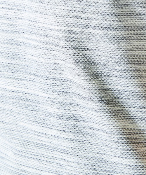 HIDEAWAYS NICOLE（ハイダウェイニコル）の「ハニカムジャガード半袖Ｔシャツ（Tシャツ/カットソー・メンズ・ブラック×グレー/スモークピンク/ブルー/ライトグレー/ブラック×ホワイト・MEDIUM/X-LARGE/LARGE）」の12枚目の写真