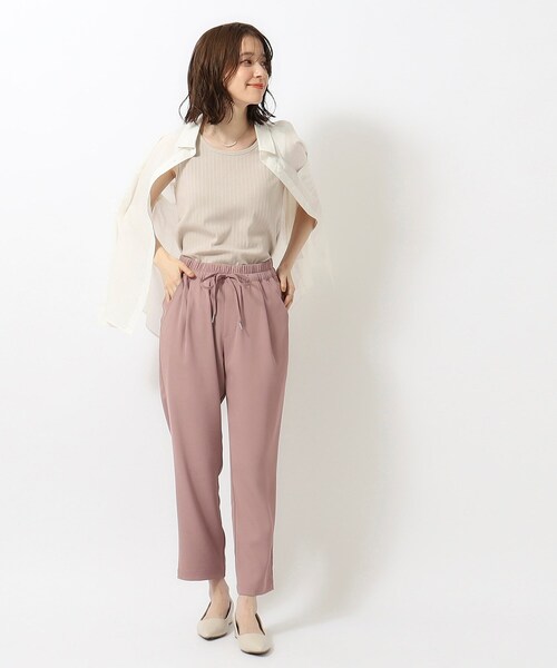 SHOO・LA・RUE（シューラルー）の「デイリー使いに ランダムテレコ タンクトップ（タンクトップ・レディース・ホワイト系/ダークグレー/ブラック/ナチュラル・02/03/04）」の22枚目の写真