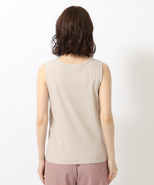 SHOO・LA・RUE（シューラルー）の「デイリー使いに ランダムテレコ タンクトップ（タンクトップ・レディース・ホワイト系/ダークグレー/ブラック/ナチュラル・02/03/04）」の5枚目の写真