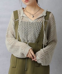 Lull | 【Lull / ルル】メッシュスキッパーニット(ニット/セーター)