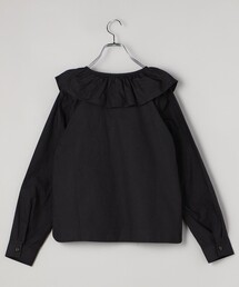 2024SS　新品タグ付き　GANNI　コットンポプリンラッフルVネックブラウス GANNI（ガニー）の「GANNI/ガニー COTTON POPLIN RUFFLE V-NECK