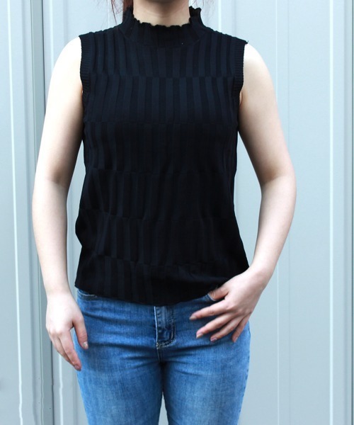 Miniministore(ミニミニストア)の「タートルネック ニット トップス(ニット/セーター・レディース・イエロー/ブラウン/ベージュ/ホワイト/ブラック・FREE)」の13枚目の写真