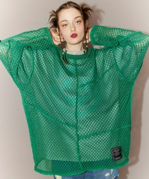 Candy Stripper | PATCH WORK MESH トップス(Tシャツ/カットソー)