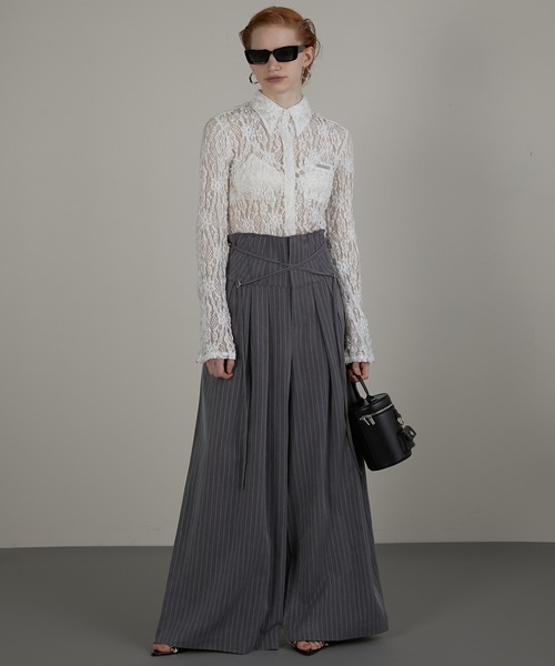 PRANK PROJECT(プランクプロジェクト)の「レースシャツ / Lace Shirt(シャツ/ブラウス・レディース・ホワイト/ブラック・FREE)」の4枚目の写真