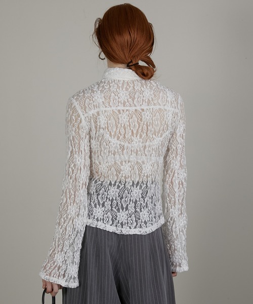 PRANK PROJECT(プランクプロジェクト)の「レースシャツ / Lace Shirt(シャツ/ブラウス・レディース・ホワイト/ブラック・FREE)」の9枚目の写真