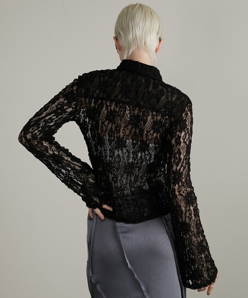 PRANK PROJECT(プランクプロジェクト)の「レースシャツ / Lace Shirt(シャツ/ブラウス・レディース・ホワイト/ブラック・FREE)」の12枚目の写真