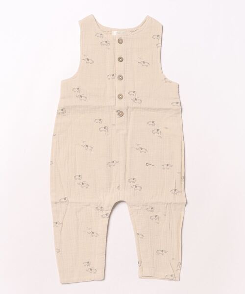 【セール】【Bs】【it】【Rylee＋Cru】BUTTON JUMPSUIT || ELEPHANTS（ロンパース）｜Rylee + Cru（ライリーアンドクルー）