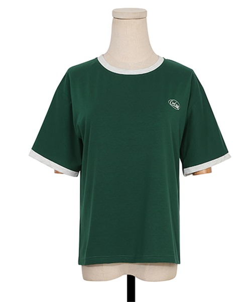 IRADOWL(アイラドール)の「バイカラーカジュアルトップス(Tシャツ/カットソー・レディース・レッド/グリーン・MEDIUM/LARGE/X-LARGE)」の3枚目の写真