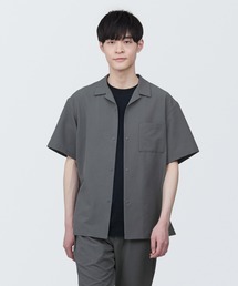 無印良品 | 紳士　風を通すストレッチサッカーオープンカラー半袖シャツ(シャツ/ブラウス)