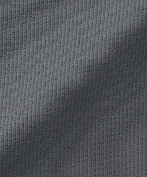 無印良品(ムジルシリョウヒン)の「紳士 風を通すストレッチサッカーオープンカラー半袖シャツ(シャツ/ブラウス・メンズ・チャコールグレー/ネイビー系/ブラック・M/S/XS/XL/L)」の17枚目の写真